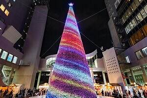 梅田スカイビル25年クリスマスイベント、きらめくシンボルツリーやクリスマスマーケット