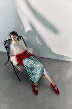 マメ クロゴウチ×ステュディオス“ボタニカル柄ベロア”のワンピース＆トップス｜写真7