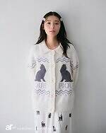 ジェラート ピケのハロウィンルームウェア、黒猫総柄シャツ＆ぷっくりリボンのフェザーカーディガンなど｜写真1