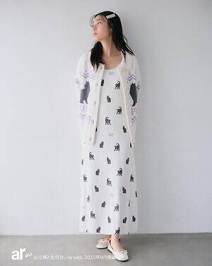 ジェラート ピケのハロウィンルームウェア、黒猫総柄シャツ＆ぷっくりリボンのフェザーカーディガンなど｜写真6