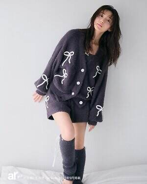 ジェラート ピケのハロウィンルームウェア、黒猫総柄シャツ＆ぷっくりリボンのフェザーカーディガンなど｜写真2