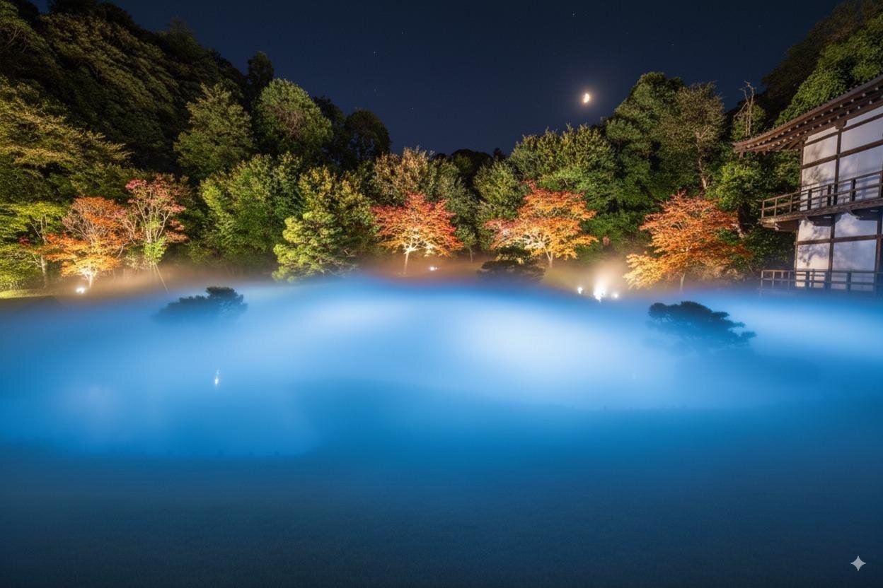 鎌倉・建長寺“脳がととのう”夜間アートイベント、雲海に包まれる紅葉ライトアップ＆サウンド瞑想体験