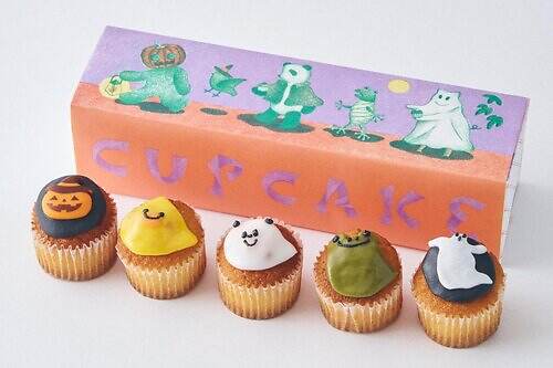 フェアリーケーキフェア“動物”モチーフのカップケーキがハロウィン仕様に！おばけパンダやヒヨコなど