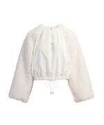 タトラス”パールホワイト”の25年秋冬アウター、花柄レースの洗練ダウンコート＆煌めくツイードブルゾン｜写真3