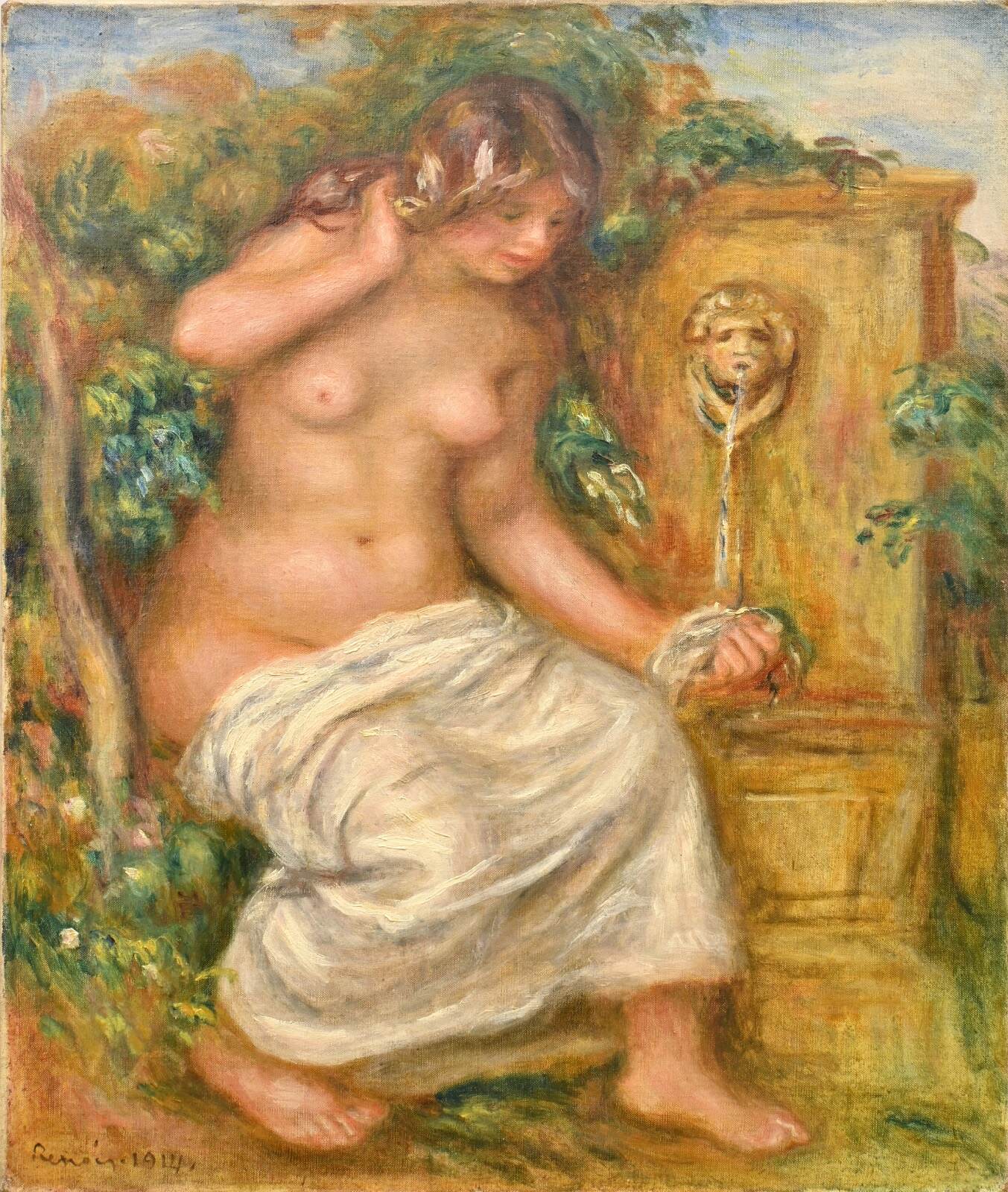 ピエール＝オーギュスト・ルノワール 《噴水による浴女》 1914年 山王美術館