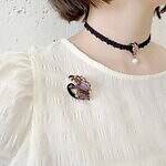 アナ スイ“ブラックスワン”アクセサリー、パール揺れるネックレスや黒鳥＆白鳥ピアス｜写真12