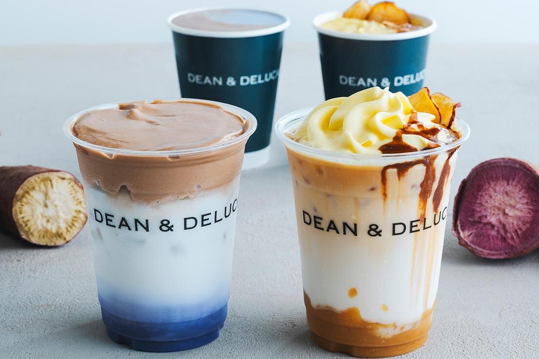 ディーン＆デルーカ秋限定ドリンク、‟パフェ仕立て”安納芋ティーラテや「紫芋ココナッツラテ」