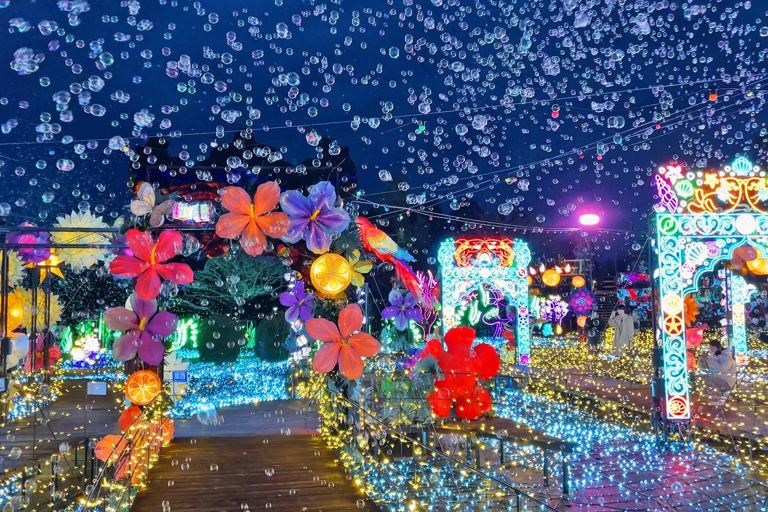 伊豆ぐらんぱる公園の体験型イルミネーション「伊豆高原グランイルミ」龍が天空を舞う光の演出