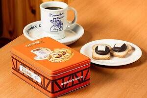 「コメダ珈琲店の小倉トーストサブレ」“レトロ可愛い”名古屋限定缶、オリジナルマスキングテープ付き