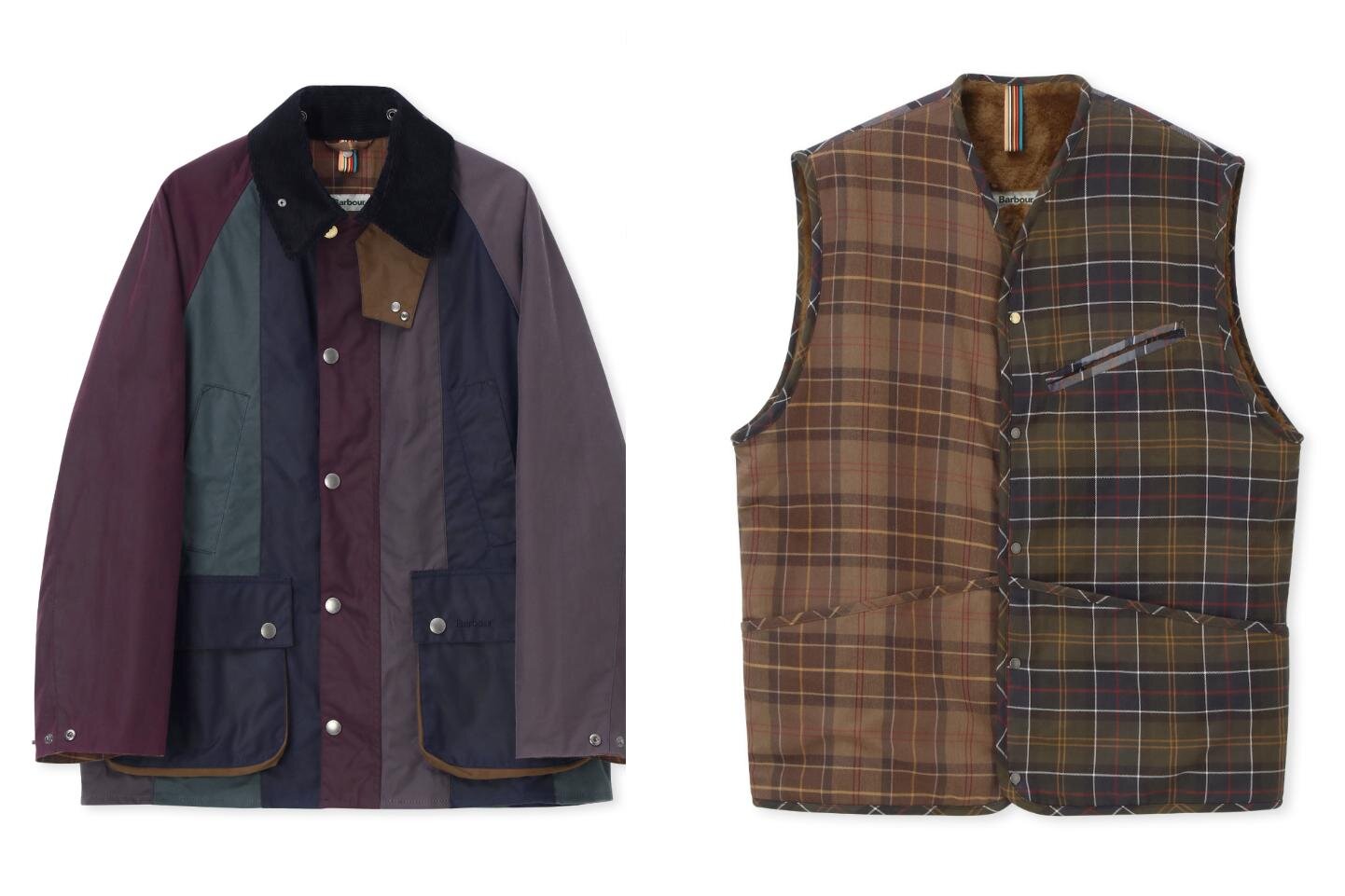 ポール・スミス×バブアー "ストライプ＆カラーブロック"仕様のジャケット