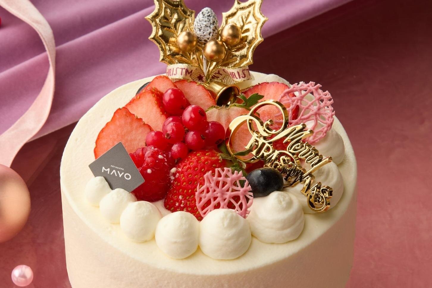 銀座三越「いちご＆クリーム」主役の25年クリスマスケーキ、“濃厚＆真っ白果肉”の苺ショートなど