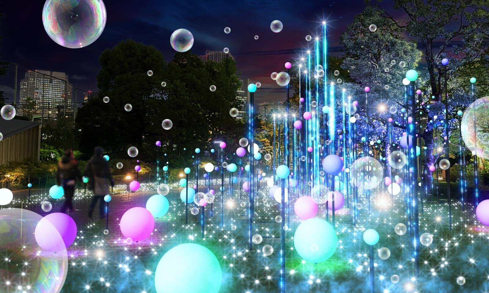 東京ミッドタウン“しゃぼん玉＆雪が舞う”クリスマスイルミネーション、マルシェ＆屋外スケートリンクも｜写真1