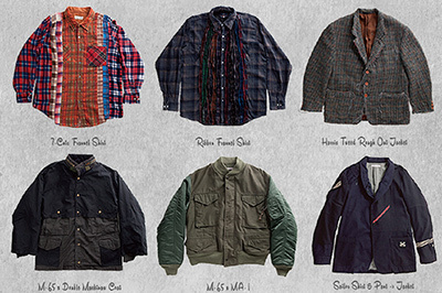 セーラー｜ニードルズの新ライン「リビルド バイ ニードルズ」1点だけのリメイクシャツ＆ジャケット発売