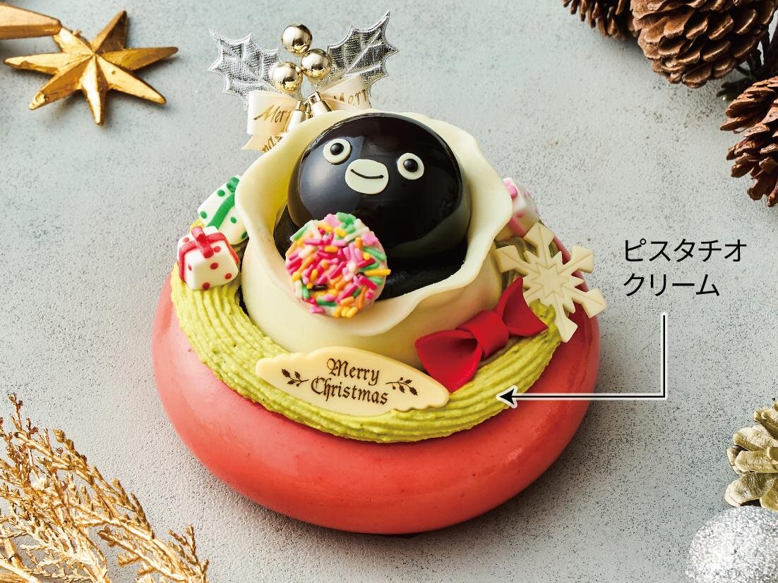 Suicaのペンギン ストロベリーマスカルポーネ ハッピークラッカー 6,000円、会員価格 5,300円(直径13.5cm)