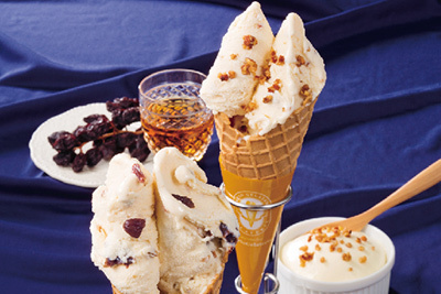 三井アウトレットパーク｜マリオジェラテリアの冬季限定ジェラート「クリームチーズ＆キャラメルナッツ」と「ラムレーズン」発売