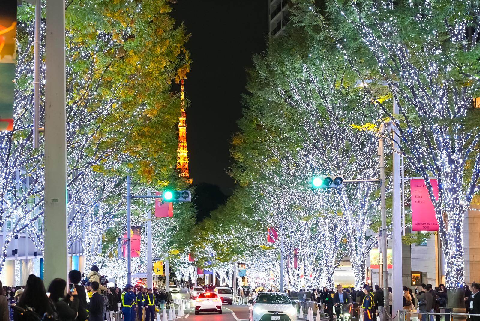 「けやき坂イルミネーション」25年も“白銀”の光の世界に、六本木ヒルズでクリスマスマーケットも｜写真1