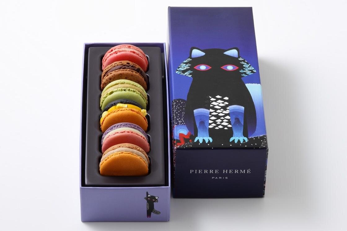 ピエール・エルメ・パリ“精霊たち”描いたハロウィンスイーツ、かぼちゃやマロンなど限定マカロンボックス