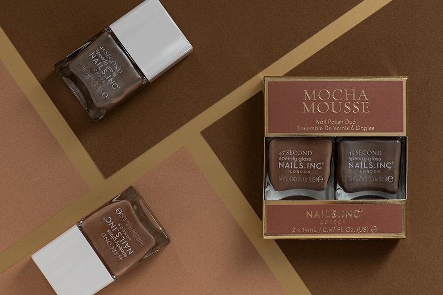 ネイルズ インク25年冬ネイルキット、まろやかに溶け込むモカブラウン＆凛と輝くエスプレッソシルク