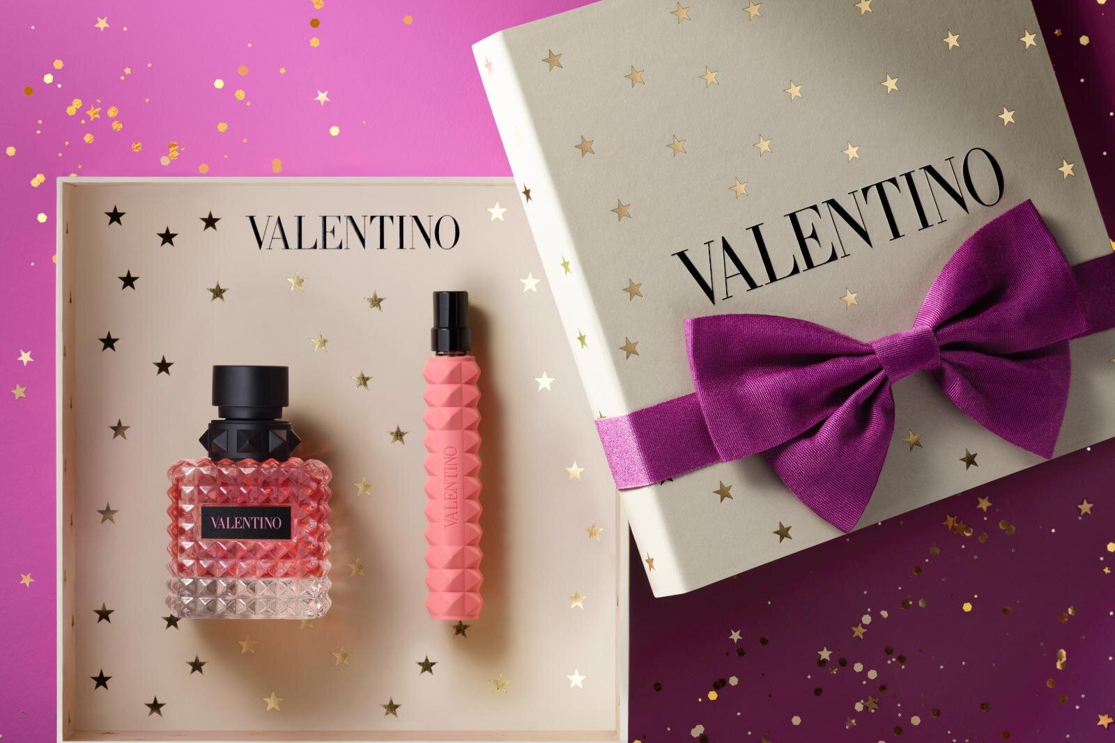 VALENTINO BORN IN ROMA 香水コフレ ヴァレンティノ ビューティ25年クリスマスコフレ、スタッズ付き