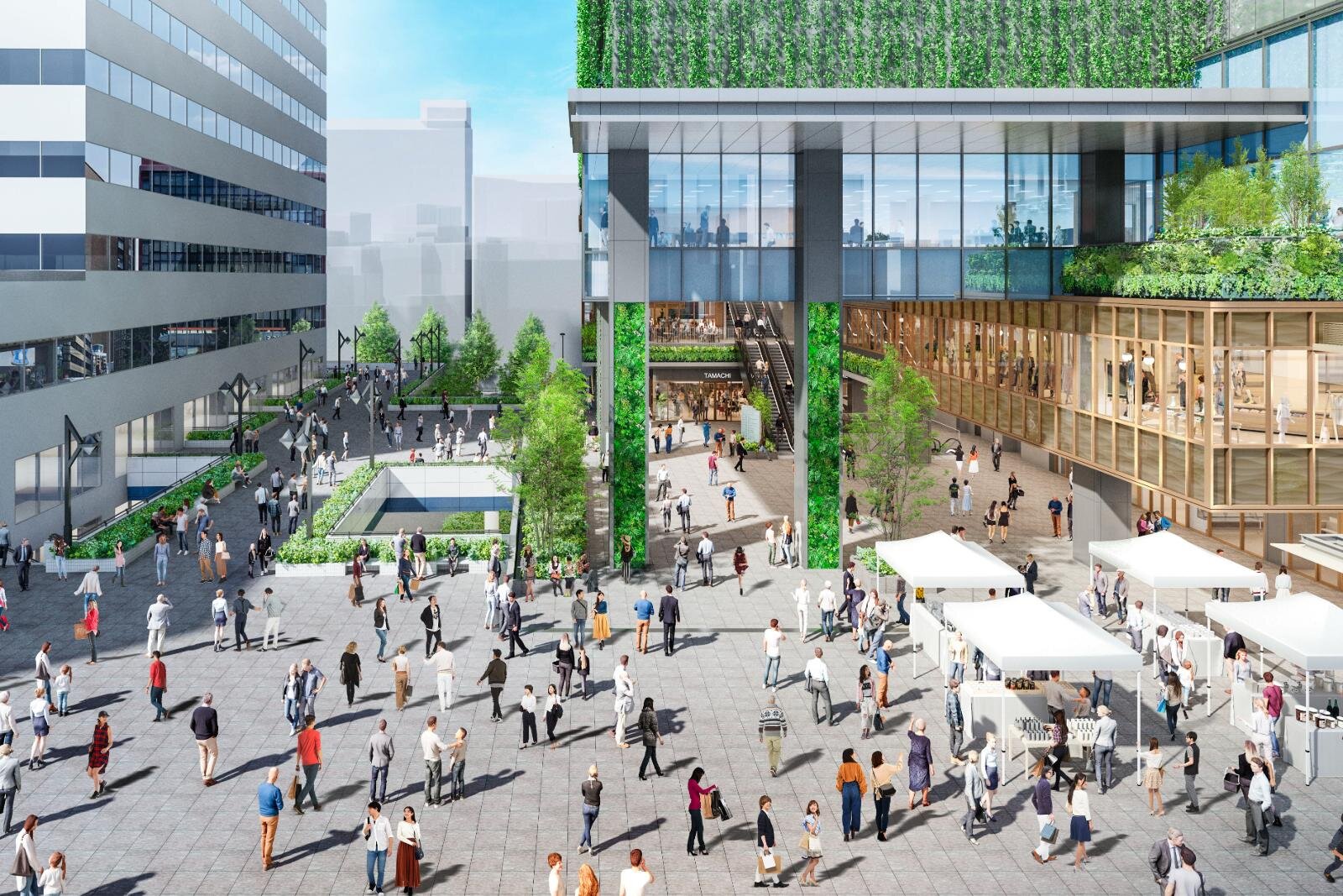 JR田町駅直結「アトレ」新商業施設、西口駅前の再開発で新ランドマーク - 森永プラザビル建て替え