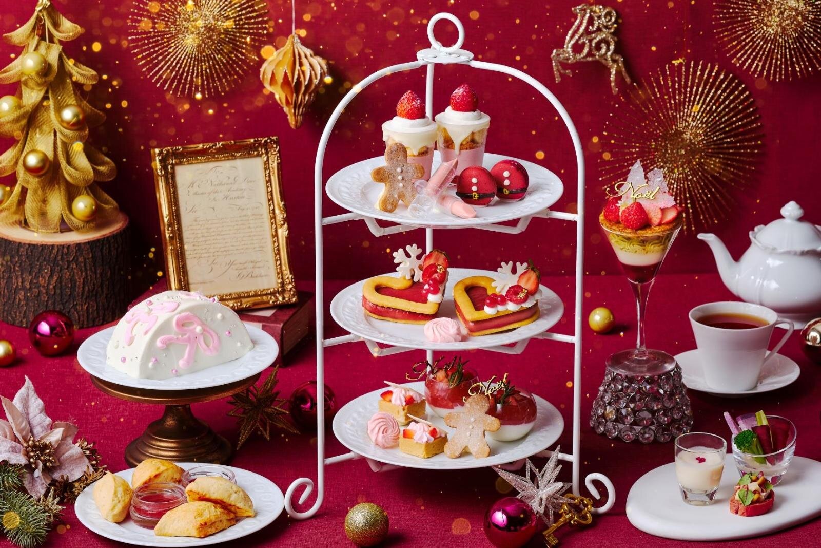 「クリスマスギフトアフタヌーンティー」横浜で、とろ～りキャンドル風ヴェリーヌやハートムースなど苺尽くし