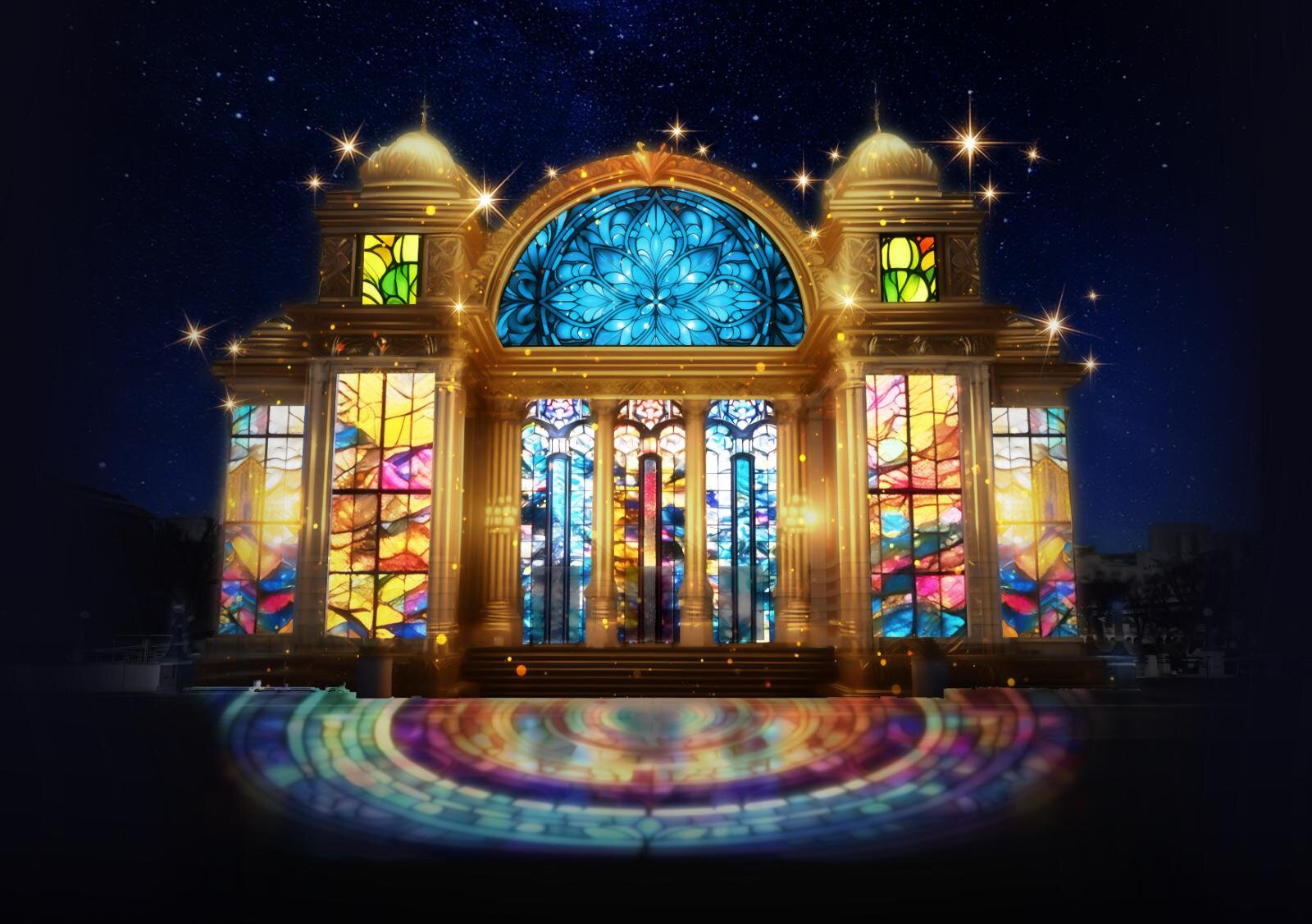 大阪市中央公会堂壁面プロジェクションマッピング ※イメージ