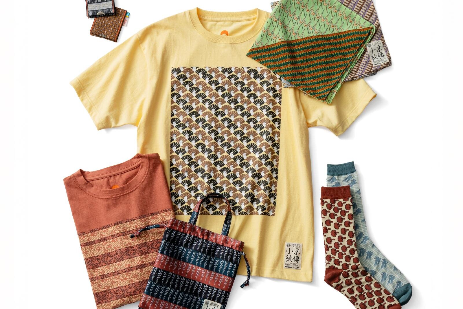 ビームス ジャパン“猫の目＆扇子”など江戸の小紋柄ソックスやスカーフ、浮世絵師・山東京伝に着目