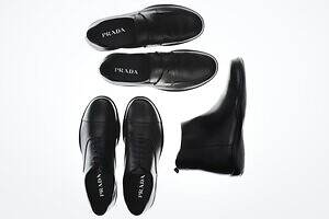 プラダ"ラバーソール”のメンズ革靴「トブラック」90年代リネア・ロッサ初期モデル復刻