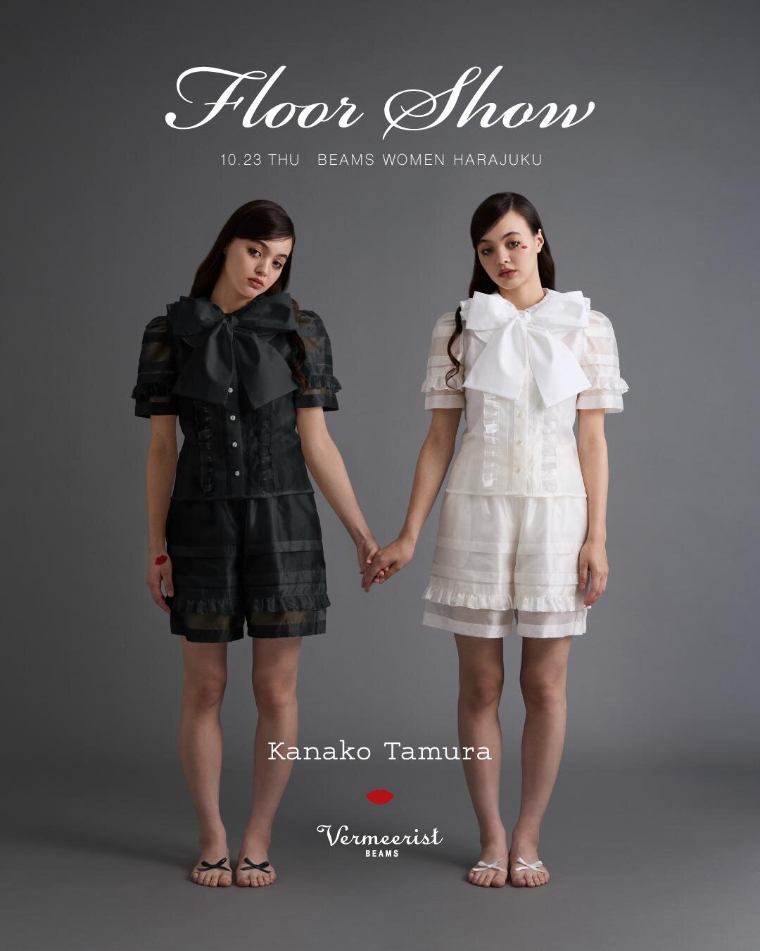 カナコ タムラ×フェルメリスト ビームス、スズラン柄刺繍レースのデニムドレスやサテン巾着バッグ｜写真7