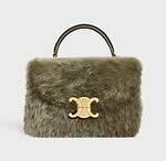 セリーヌ“ふわふわファー”のホーボーバッグ＆バックパック、ゴールドのトリオンフ付き｜写真3