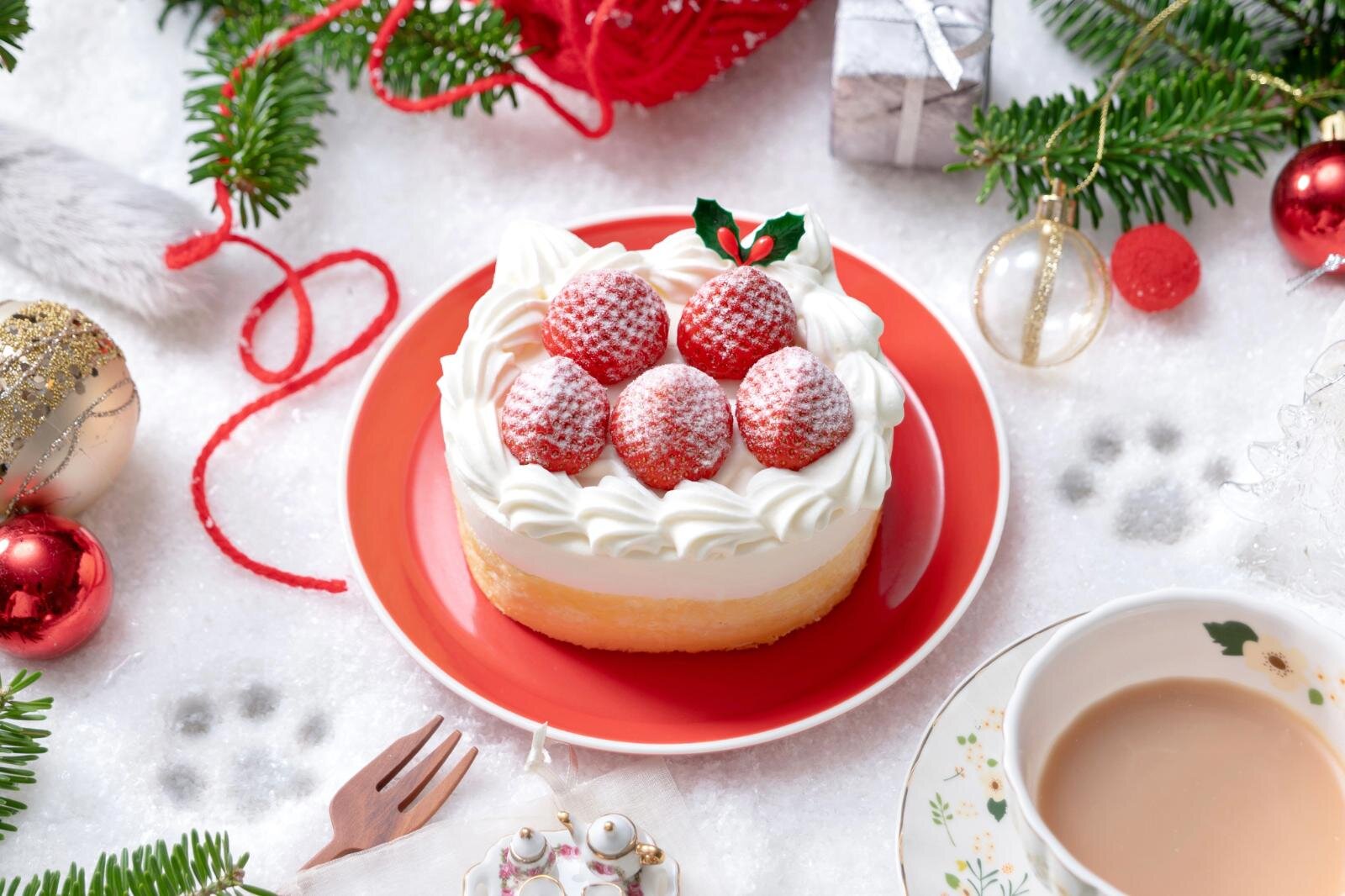 「クリスマス ねこねこWチーズケーキ」4,100円(ねこねこオリジナルニットバッグ付き)