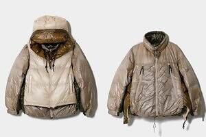 ビューティフルピープル×ナンガ”1着で6通り”の多層ダウンジャケット、リバーシブル仕様で