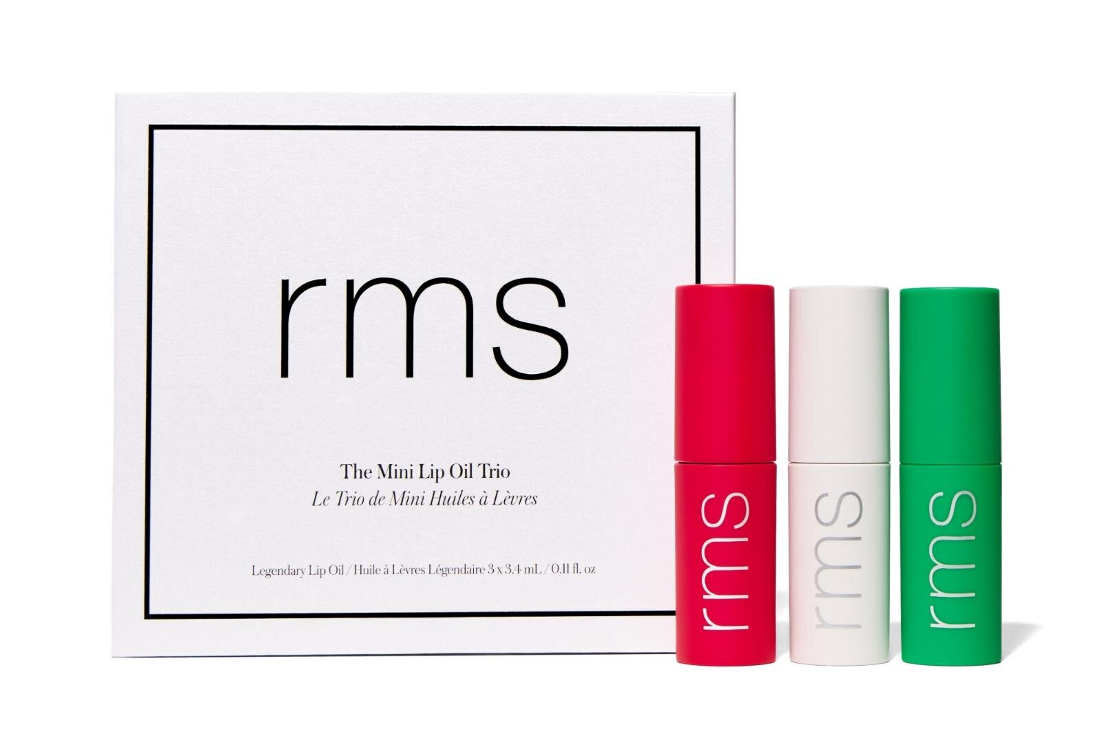 アールエムエスビューティー2025年クリスマスコフレ、‟ツヤ唇へ導く”リップオイル3本セット