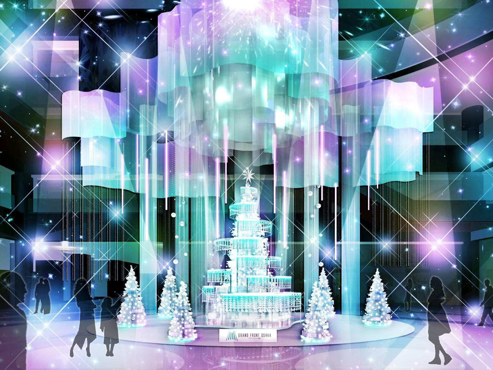 グランフロント大阪25年クリスマス、“オーロラ”煌めくガラスツリー＆音と光のライティングショー｜写真6