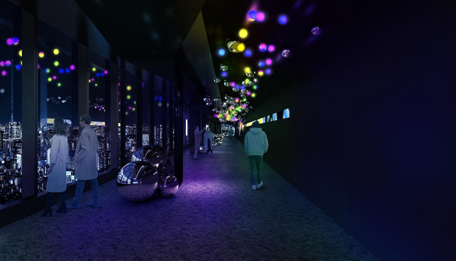 渋谷スカイで光と音の冬イベント、“ミラーバルーン”煌めく幻想空間＆シャボン玉舞うルーフトップ｜写真9