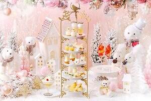 「ホワイトベアのクリスマスアフタヌーンティー」白くまマカロンやツリー型モンブランなど真っ白スイーツ