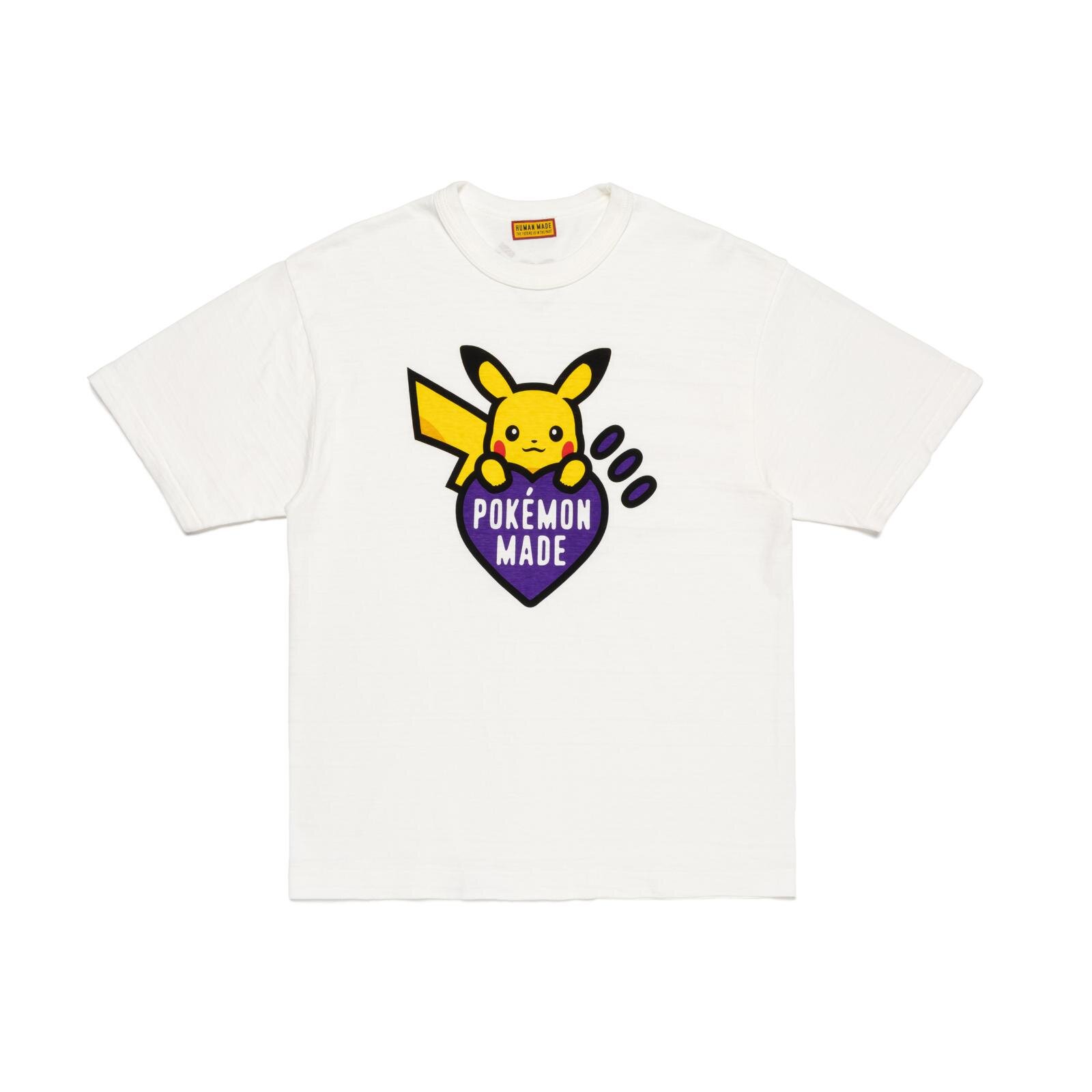 ヒューマンメイド×ポケモン“ハートロゴ”を抱えるピカチュウTシャツやジャケット、クッションも｜写真38