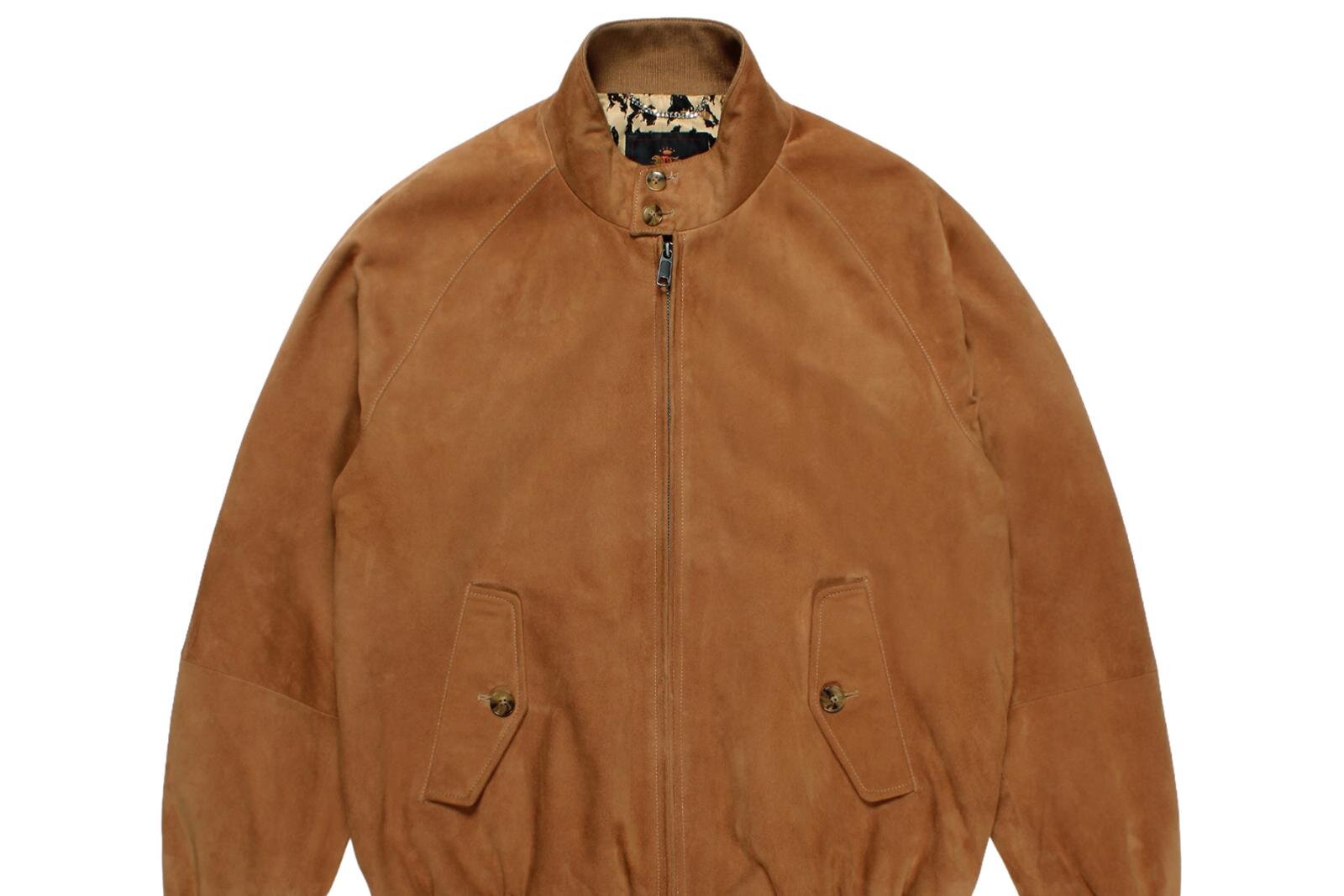 ワコマリア×バラクータのジャケット「G9」スエードレザー＆レオパード柄裏地で