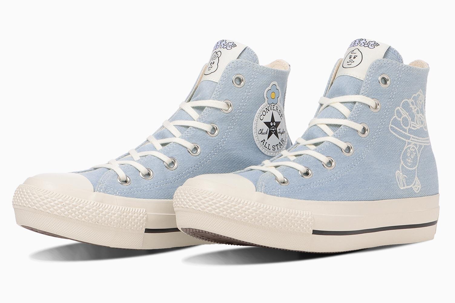 ハイカットスニーカー｜コンバース「オールスター」スニーカーが“おぱんちゅうさぎ＆んぽちゃむ“仕様に、可哀想に！とコラボ
