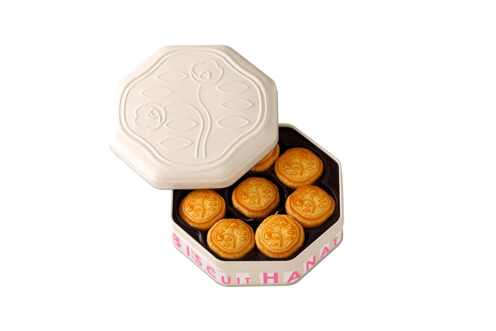 「花椿ビスケット24枚入限定缶 クラシックアイボリー」2,160円※数量限定