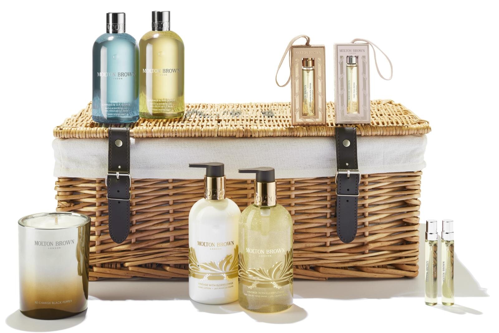 モルトンブラウン25年クリスマスコフレ第3弾、“人気の香り”やミニ香水などバスケット入り