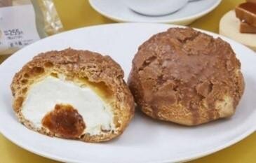 「ウチカフェ×マーサー ビス 生キャラメルクッキーシュー」275円 