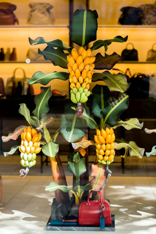 ロエベのXmasはトロピカル！旗艦店に“バナナツリー”、ギフトにぴったりの新作アイテムも展開中 | 写真