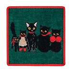 フェイラー×くらはしれい‟冬支度の黒猫たち”のハンカチ、コスメキッチン限定で｜写真2