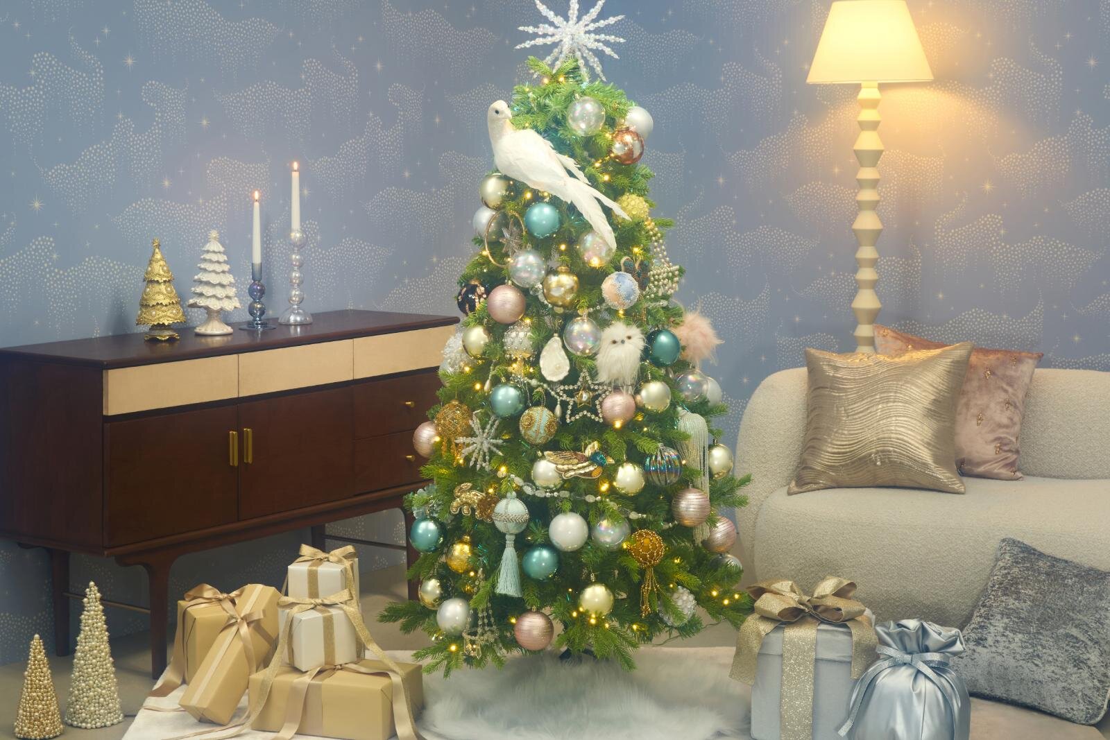 フランフランのクリスマス - 白フクロウやきらめく貝殻などオーナメント約120種類、スノードームも