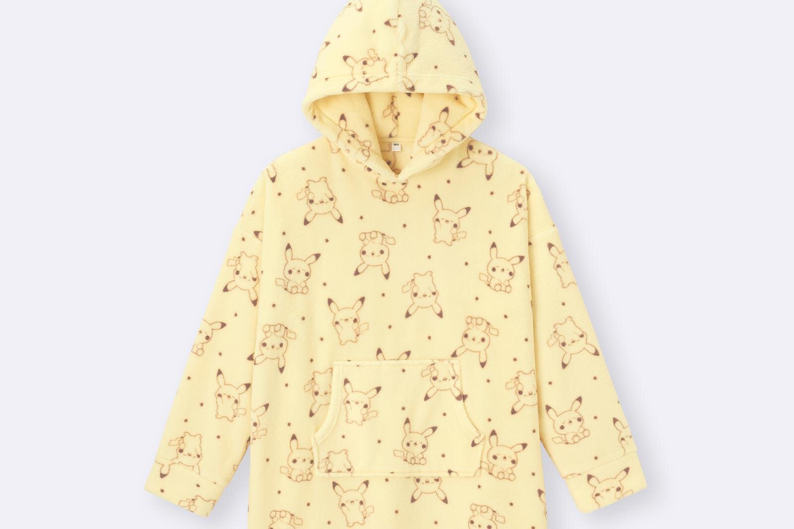 GU「ポケピース」すやすや眠るピカチュウ柄ルームウェアやポッチャマのもこもこバッグ