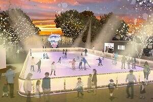 横浜・山下公園“光と音に包まれる”スケートリンク、フードトラックやDJイベントも