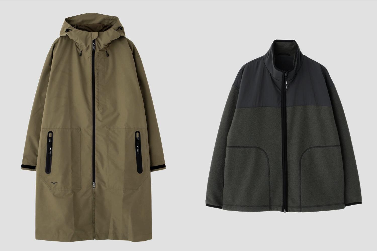 マーガレット・ハウエル×ミズノ“防水透湿性×防風性”の高機能コート、耳あて付きニット帽も