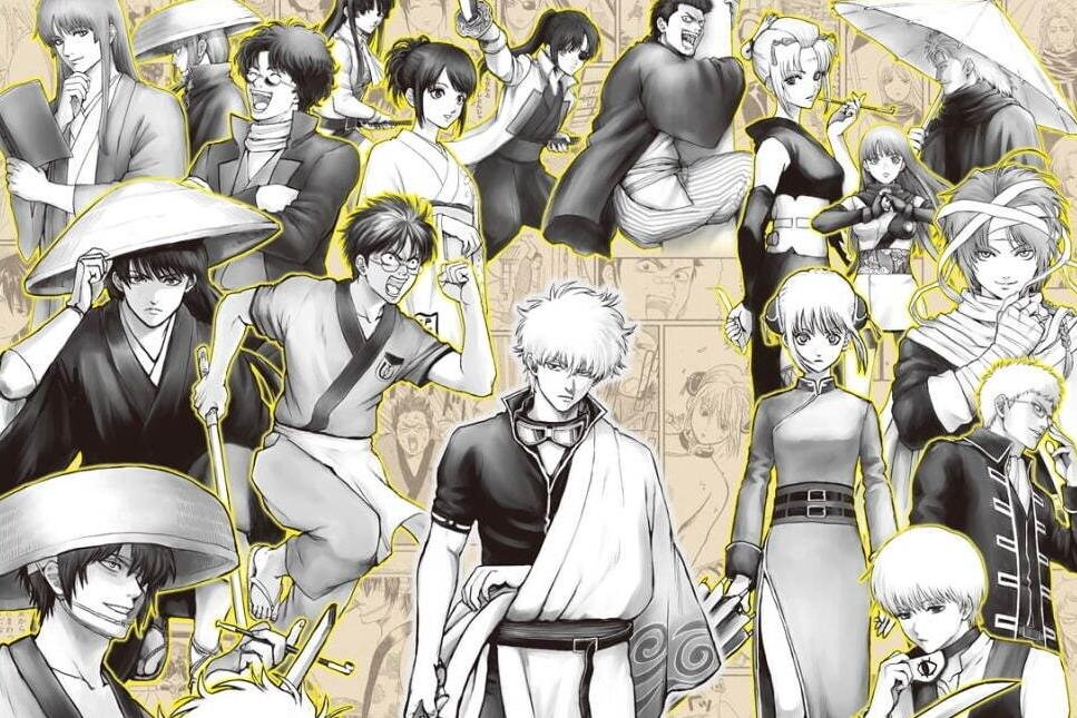 漫画「銀魂」展覧会が名古屋で、坂田銀時など直筆原画250枚以上＆“かぶき町”住民がお出迎え