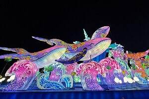 東京ドイツ村の25年冬イルミネーション、名画のカラフル地上絵＆観覧車から臨む“サンゴ礁の楽園”